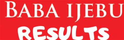 baba ijebu bingo result yesterday